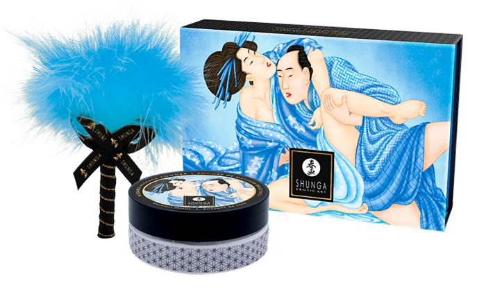 Set Shunga Kissable Massage Powder Coconut Thrills, 75 ml#