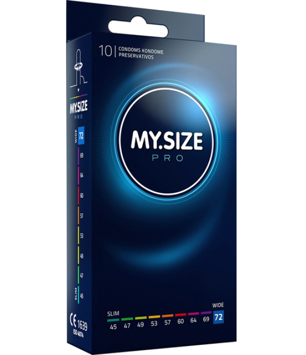 Prezervative Premium My Size "MY SIZE PRO" 72 mm - 10 Bucati - vedere frontala