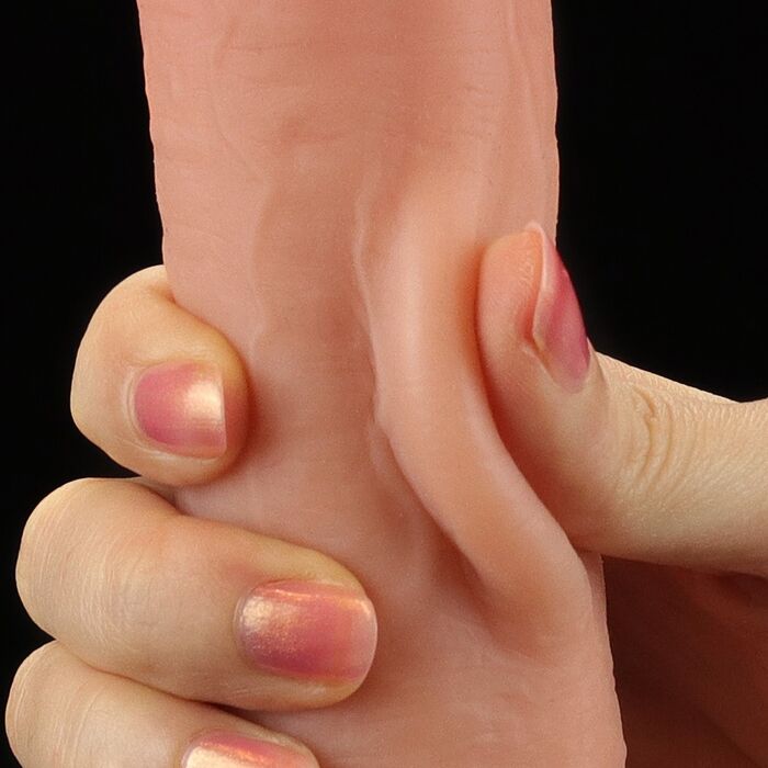 Dildo Realistic Lovetoy "Sliding Skin Dong 9" 23 cm - Natural##