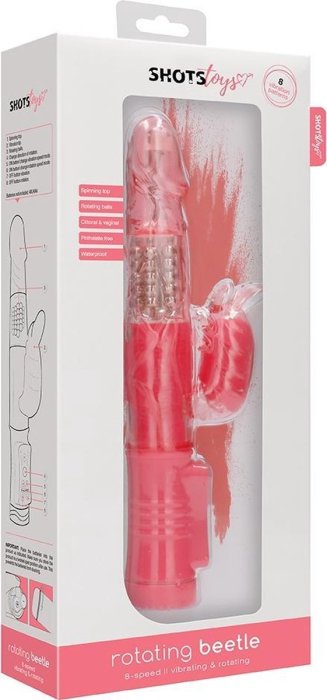 Vibrator Shots Toys »Rotating Beetle« 23 cm - Roz