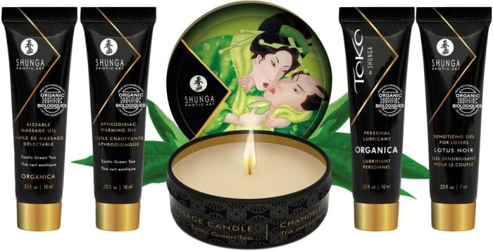Set Shunga Geisha's Organica Secrets, Exotic Green Tea - detaliu design
