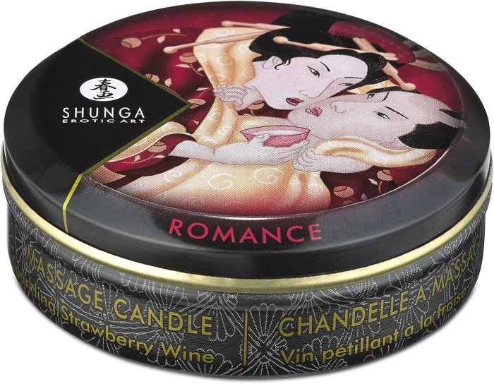 Set Shunga Geisha's Organica Secrets, Sparkling Strawberry Wine Massage Oil#