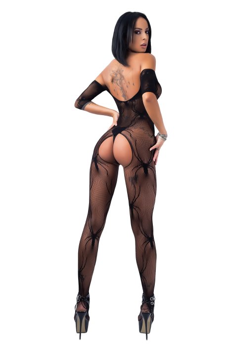 Catsuit Bodystocking Rimes 7072 Negru