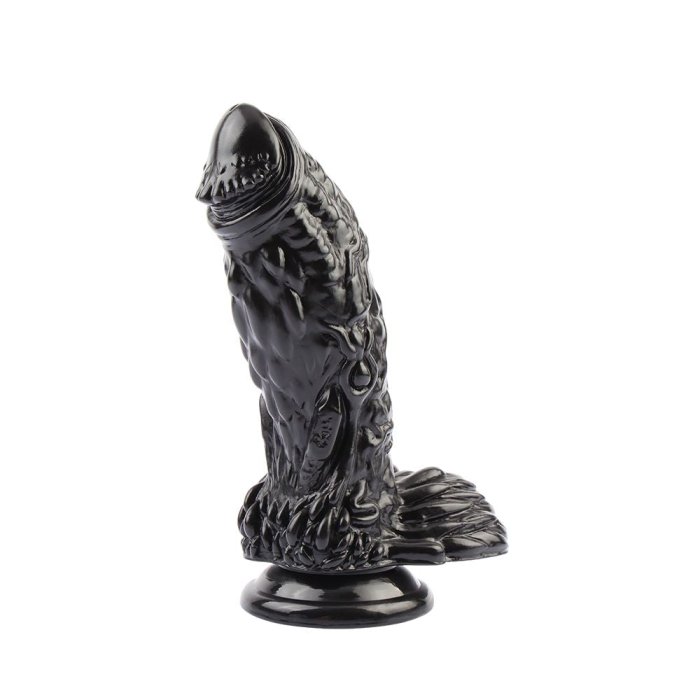 ​Dildo XXL Chisa, Monster Doombringer, Negru, [ 17.5 cm x 5.5 cm ] - detaliu design