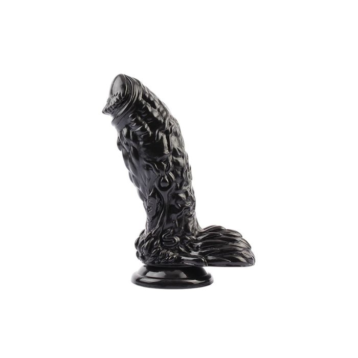 ​Dildo XXL Chisa, Monster Doombringer, Negru, [ 17.5 cm x 5.5 cm ] - vedere laterala