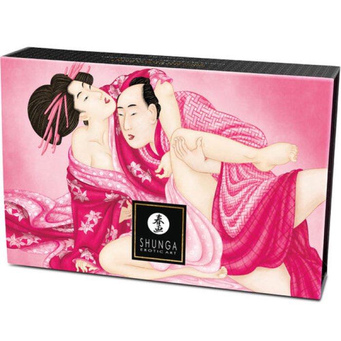 Set Shunga Kissable Massage Powder Raspberry, 75 ml#