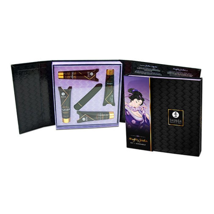 Set Shunga Naughty Geisha Kit cu Vibrator - detaliu ambalaj