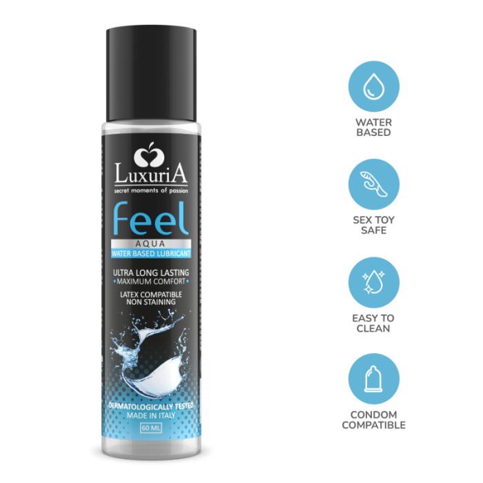 Lubrifiant Intim Aqua, Luxuria Feel, 60 ml - vedere frontala