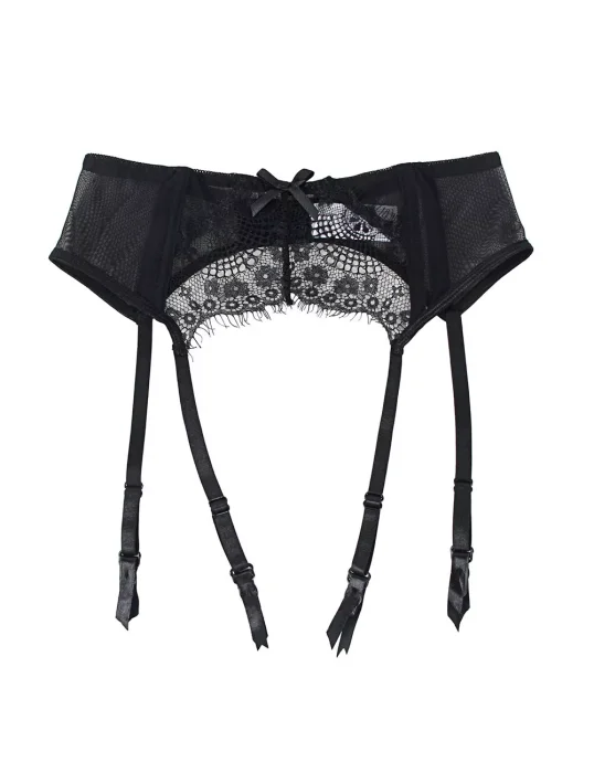 Set Portjartiera si Bikini Paris Hollywood - Negru