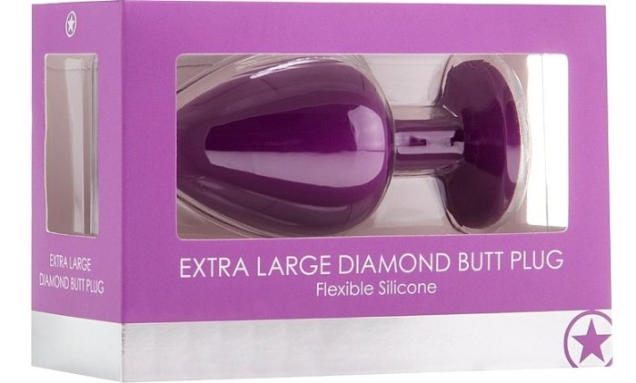 Butt Plug OUCH, Extra Large Diamond, Purple#