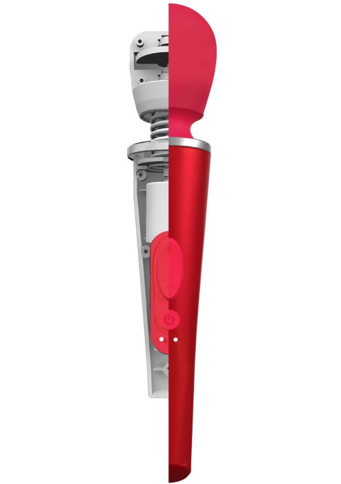 Aparat de masaj CARESSE Compact Wand, Rosu