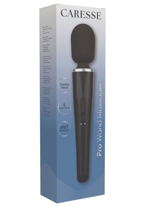 Aparat de masaj CARESSE Pro Wand, Negru