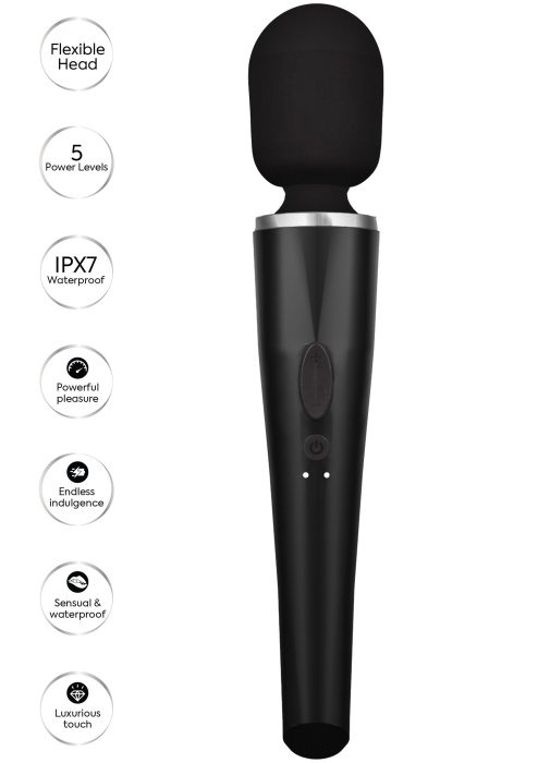 Aparat de masaj CARESSE Pro Wand, Negru
