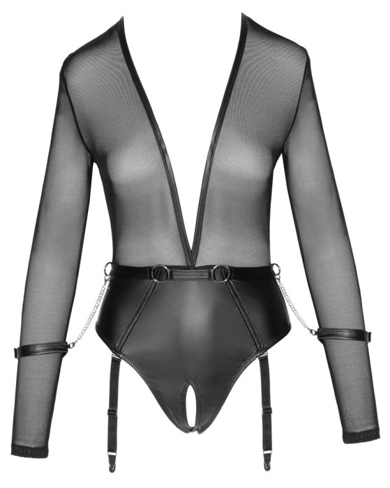 Body Cottelli Bondage plasa neagra semitransparenta