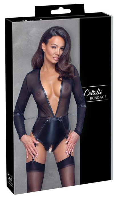 Body Cottelli Bondage plasa neagra semitransparenta