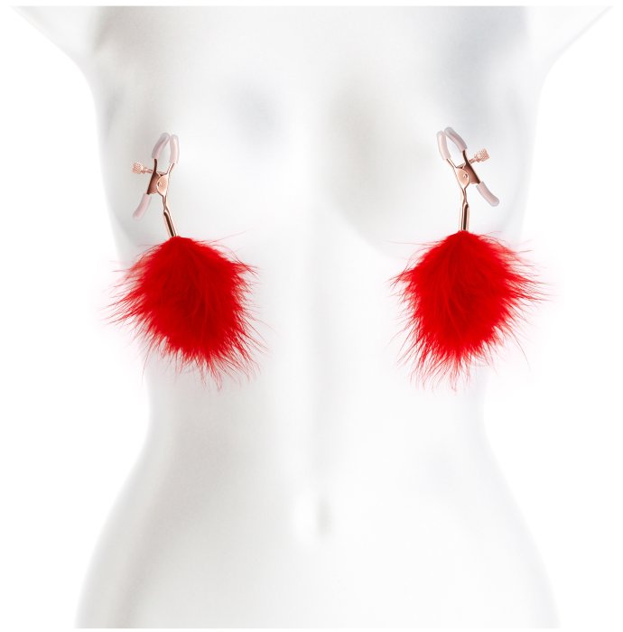 ​Cleme pentru mameloane F1 Fulgi Roșii, NS Novelties Nipple Clamps