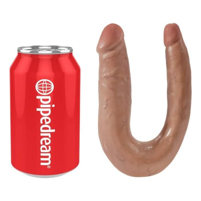 Dildo Dublu King Cock Double Trouble, 15 cm