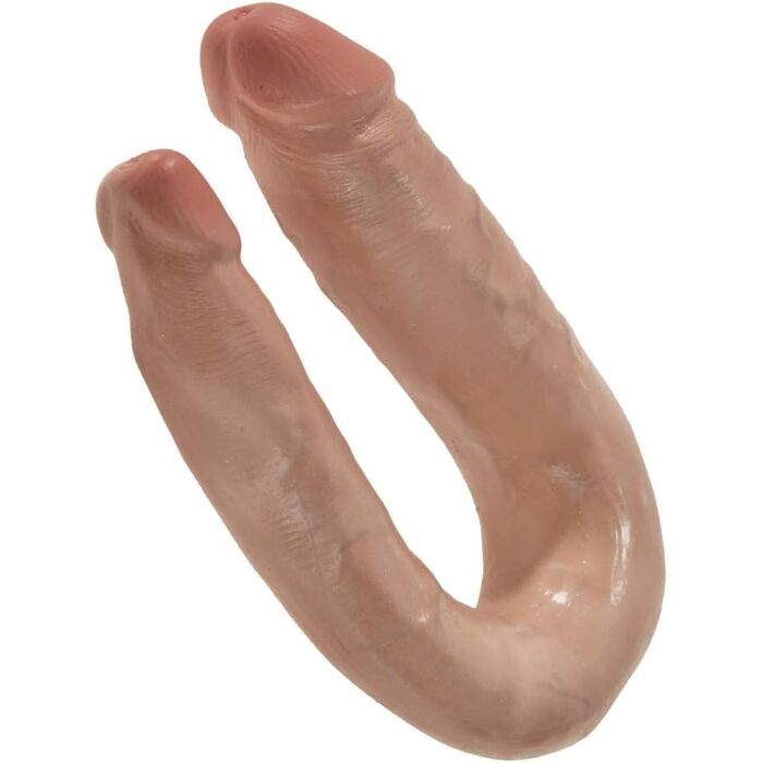 Dildo Dublu King Cock Double Trouble, 15 cm