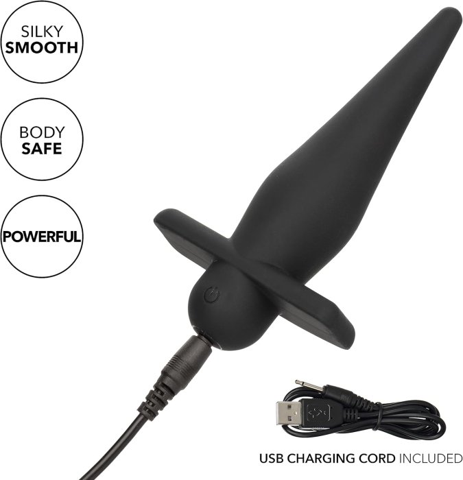 Vibrator Anal Calexotics  »High Intensity« 10 Vibratii - incarcare USB, Negru