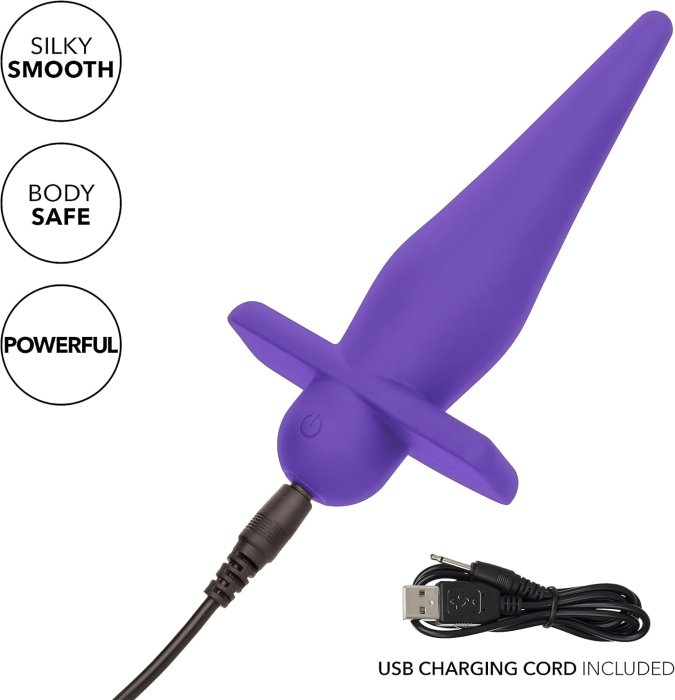 Vibrator Anal Calexotics  »High Intensity« 10 Vibratii - incarcare USB, Violet