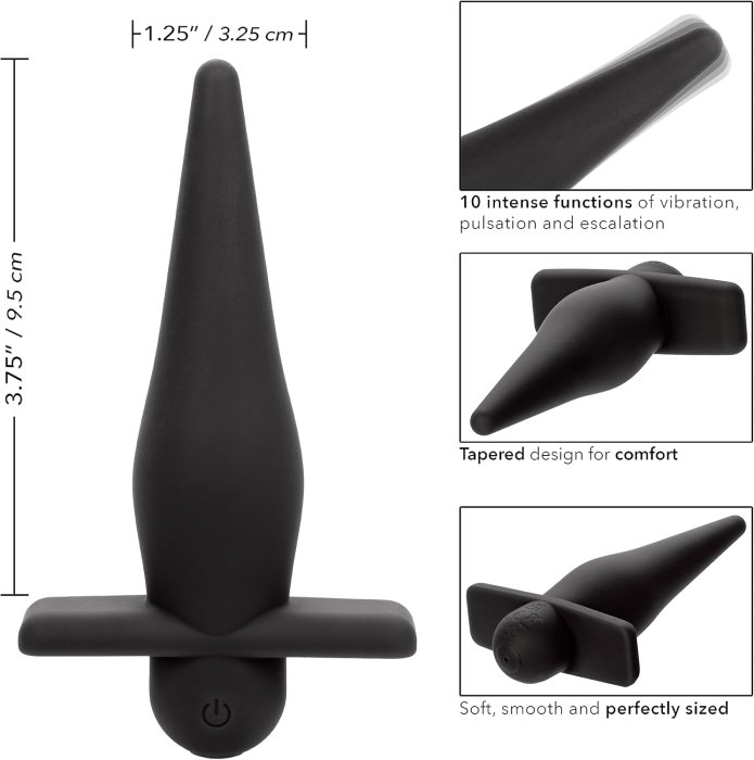 Vibrator Anal Calexotics  »High Intensity« 10 Vibratii - incarcare USB, Negru