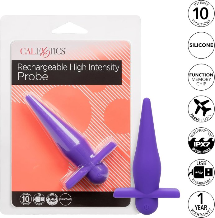 Vibrator Anal Calexotics  »High Intensity« 10 Vibratii - incarcare USB, Violet