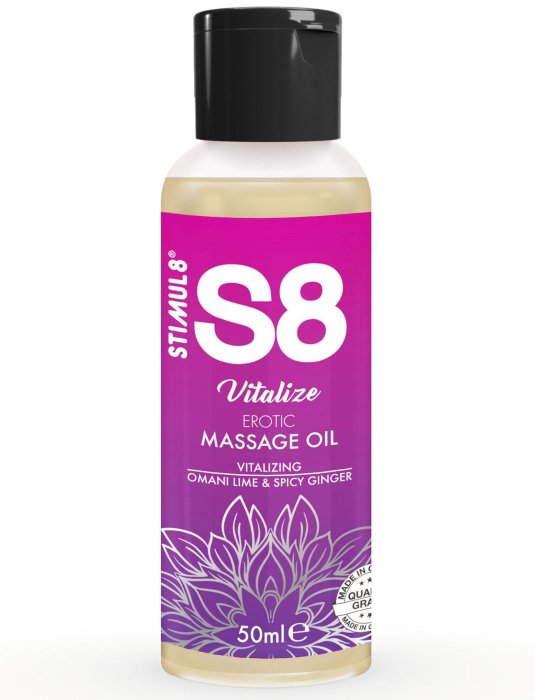 Ulei de masaj erotic S8 Vitalize - Lime Omani & Ghimbir Picant, 50 ml