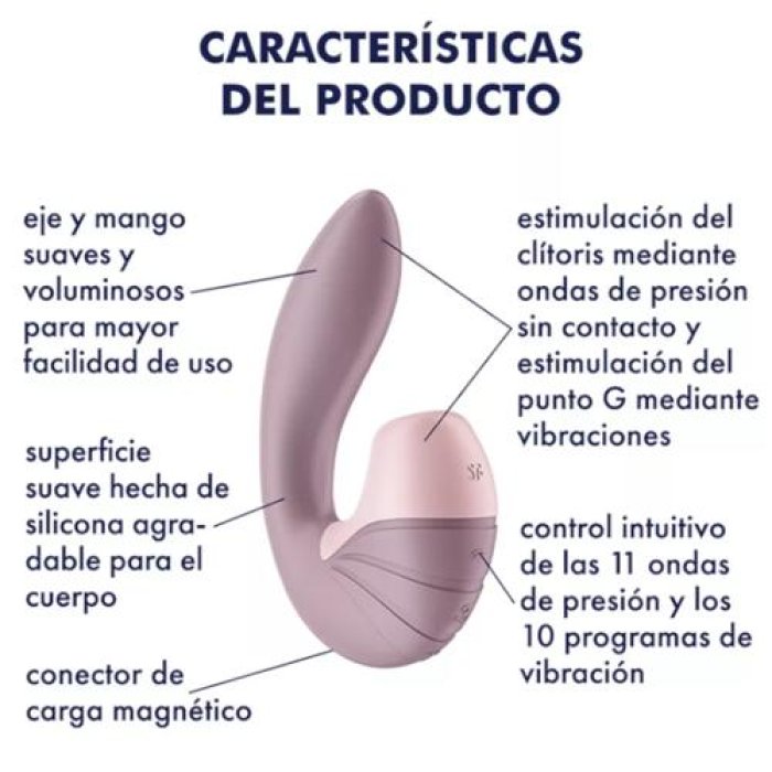 Vibrator Air-Pulse Satisfyer Supernova - Old Rose - Tester - dimensiuni complete