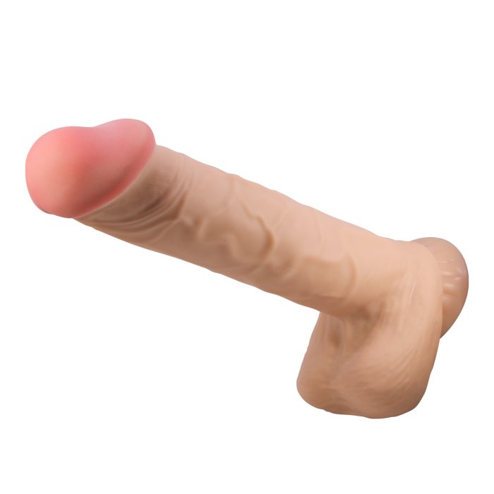 Dildo Ultrarealistic Sliding Skin Baile, TPR, flexibil, [26cm x 5.5cm]