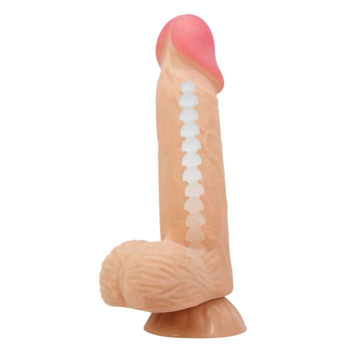 Dildo Ultrarealistic Sliding Skin Natural Baile, TPR, flexibil, [22cm x 4.6cm] - vedere 11