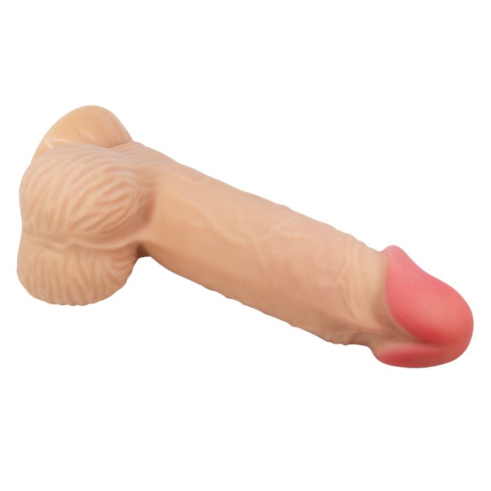 Dildo Ultrarealistic Sliding Skin Natural Baile, TPR, flexibil, [22cm x 4.6cm] - vedere spate
