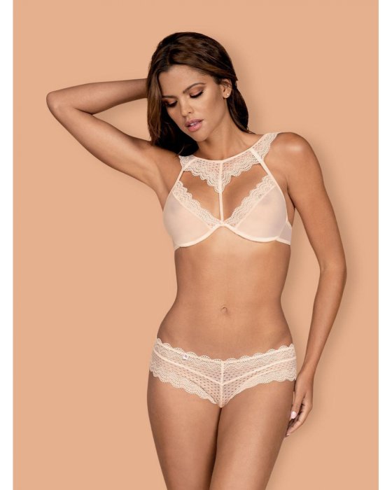 Lenjerie Obsessive 857 Pearl – detalii dantela si bretele reglabile
