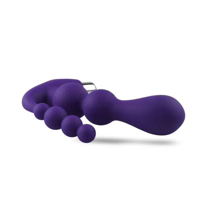 Dildo Double Pleaser, Toyz4Lovers, Violet, silicon, 15.5cm