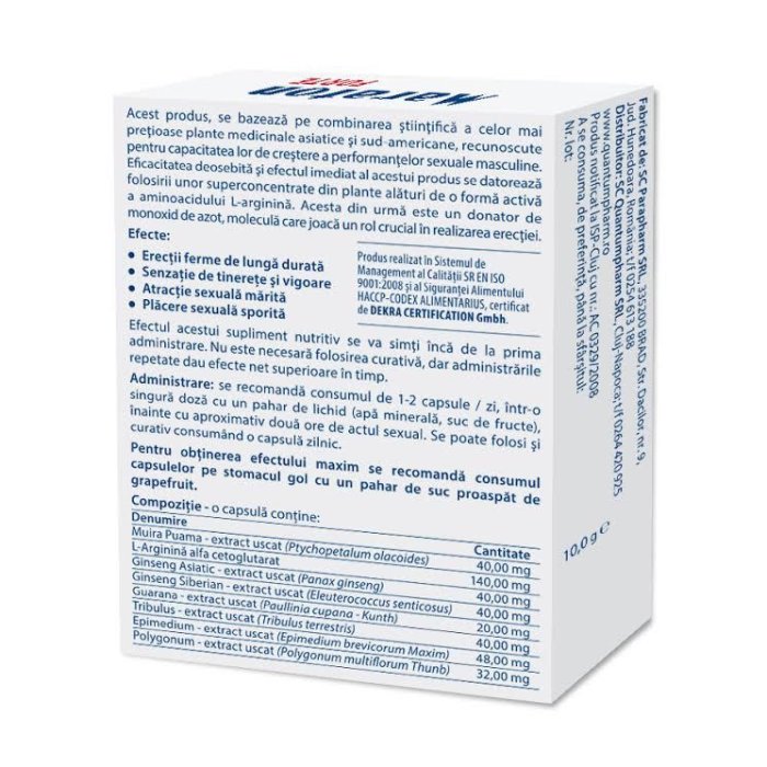 Capsule Maraton, cresterea performantei sexuale masculine, Parapharm 4 capsule