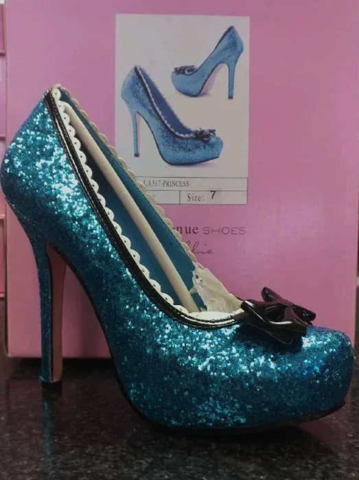 Pantofi cu toc Princess Heels Woman Shoes, Leg Avenue - Argintiu