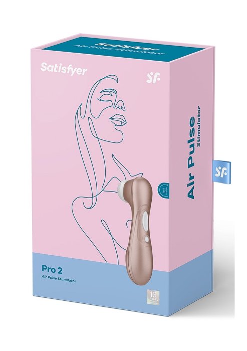 Satisfyer Pro 2+ Air Pulse Stiumulator + Vibration - Rose Gold - detaliu ambalaj