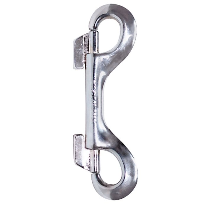 Accesoriu BDSM, Zado, Carabinier dublu, metalic, 10cm, argintiu