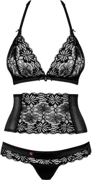Set Lenjerie Intima Obsessive 846 - Negru