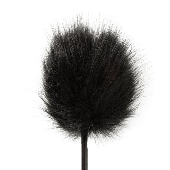 Fluffy Tickler si Bici Negru, Easytoys, Fetish Collection, dubla placere, piele, 39 cm
