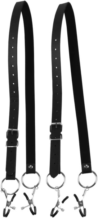Cleme Labia Spreader with Clamps, Ouch! - Negru