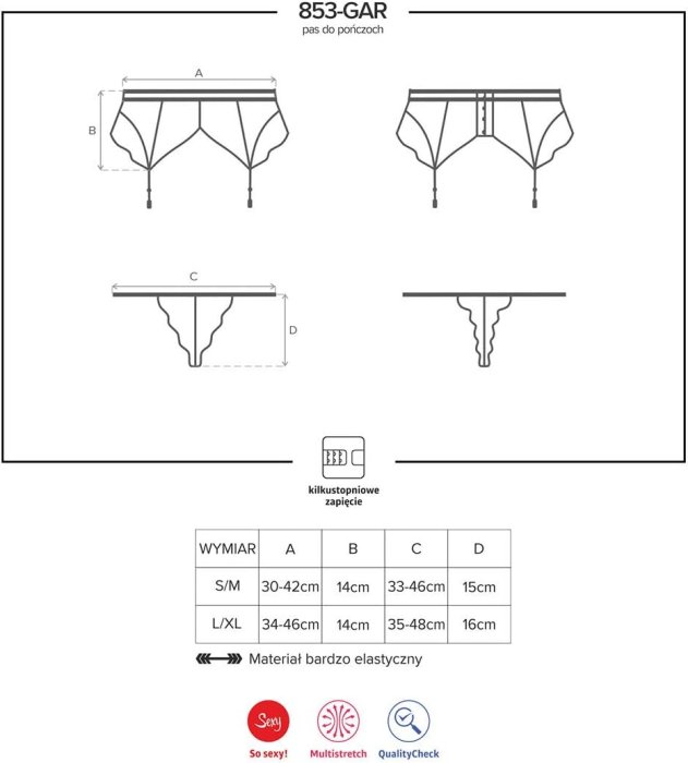 Set Portjartier si Bikini Obsessive 853 - Rosu