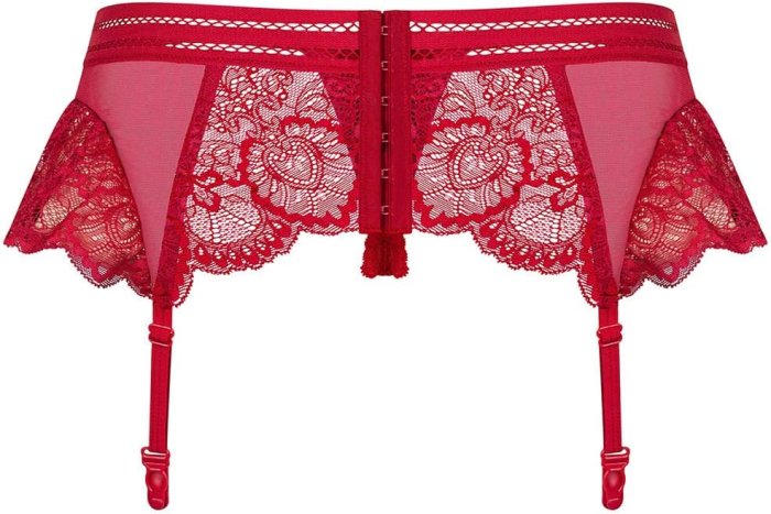 Set Portjartier si Bikini Obsessive 853 - Rosu