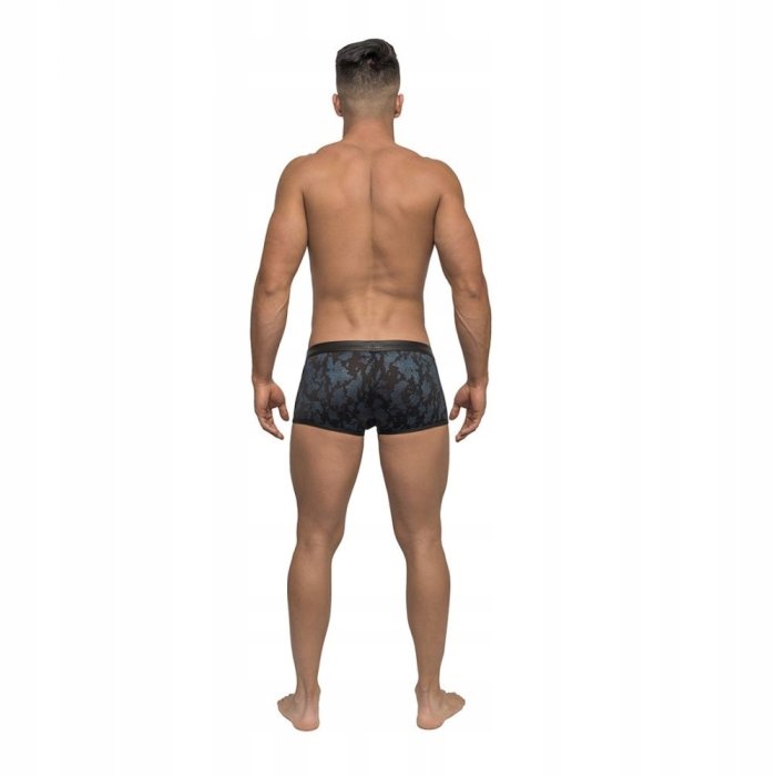Pantaloni scurti,Male Power,Strappy Short, Blue/Black, detalii din piele