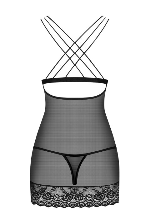 Set Lenjerie Sexy Femei Amira Obsessive - Negru