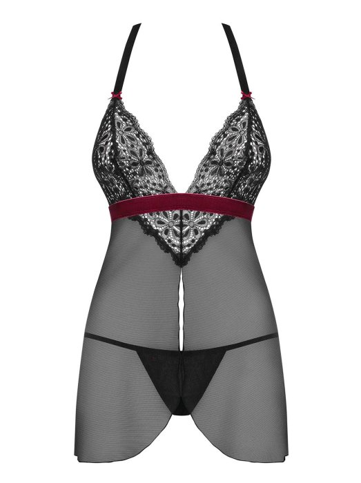 Babydoll Sexi Obsessive Rossita - Negru