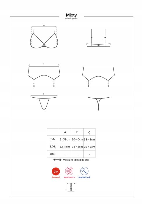 Set Lenjerie Intima Mixty Obsessive - Negru