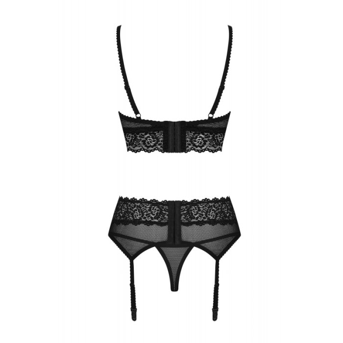 Set Lenjerie Intima Reina Obsessive - Negru
