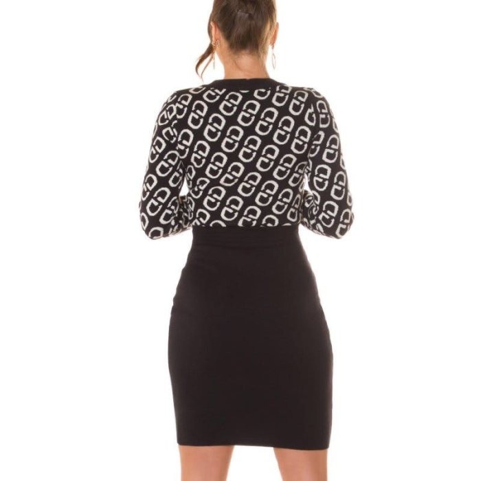Rochie Tricotată cu Maneci Lungi Koucla