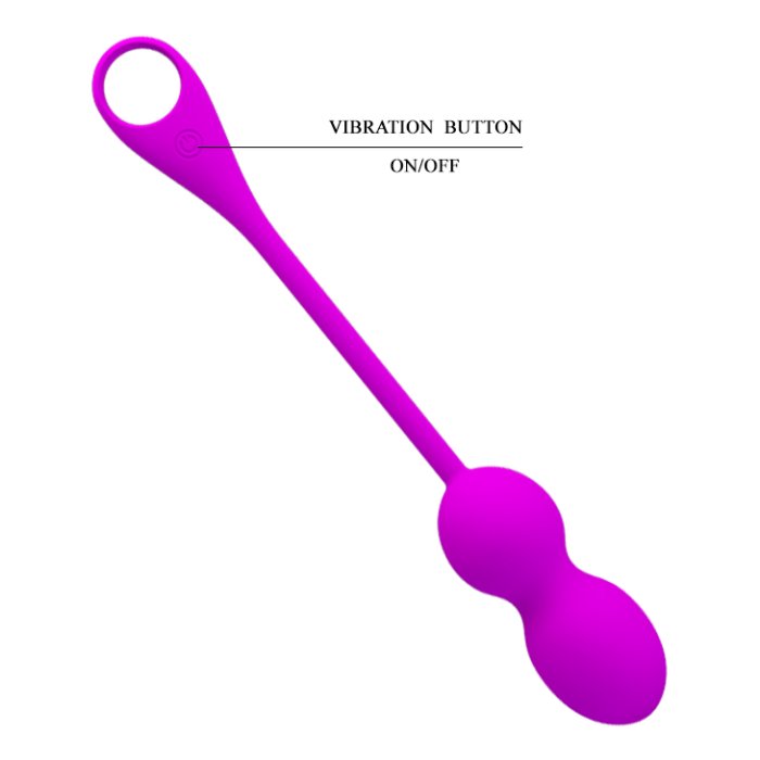 Bile Vaginale cu Telecomanda din Telefon, Elvira - Purple