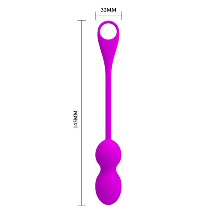 Bile Vaginale cu Telecomanda din Telefon, Elvira - Purple
